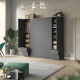 SMARTBett wardrobe closet 50cm with Anthracite