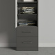 SMARTBett wardrobe closet 50cm with Anthracite