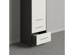 SMARTBETT cabinet wardrobe 50cm anthracite / white