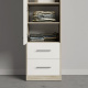 SMARTBett Schrank Kleiderschrank 50cm Eiche Sonoma/ Weiß