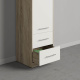 SMARTBett Schrank Kleiderschrank 50cm Eiche Sonoma/ Weiß