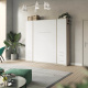 SMARTBett Schrank Kleiderschrank 50cm Eiche Sonoma/ Weiß