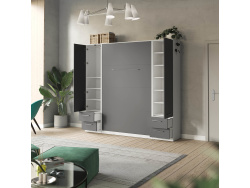 SMARTBETT wardrobe  cabinet 50cm wide White/Anthracite