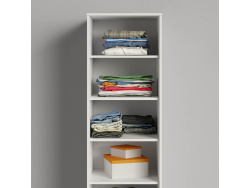 SMARTBett Schrank Kleiderschrank 50cm Weiß/ Eiche Sonoma