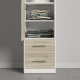 SMARTBett Schrank Kleiderschrank 50cm Weiß/ Eiche Sonoma