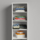 SMARTBett Schrank Kleiderschrank 50cm Weiß/ Eiche Sonoma