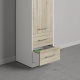 SMARTBett Schrank Kleiderschrank 50cm Weiß/ Eiche Sonoma