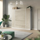 SMARTBett Schrank Kleiderschrank 50cm Weiß/ Eiche Sonoma