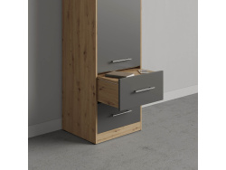 SMARTBETT cabinet wardrobe 50cm wild oak / anthracite