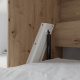 SMARTBett Folding wall bed Standard Comfort 140x200 Vertical Wild Oak/White with gas springs
