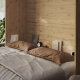 Folding wall bed SMARTBett 160cm Wild Oak/White High Gloss