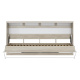 Folding wall bed Standard 90x200 Horizontal Oak Sonoma / White & Anthracite High gloss front with Gas pressure Springs