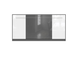 Folding wall bed Standard 90x200 Horizontal Anthracite / White & Anthracite High gloss front with Gas pressure Springs
