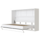SMARTBett Folding wall bed Standard 120x200 Horizontal White /Anthracite high gloss & White High gloss with Gas pressure Springs