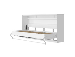 Folding wall bed Standard 90x200 Horizontal White / White...