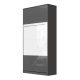 SMARTBett Schrankbett Standard 90x200 Vertikal Anthrazit/Anthrazit & Weiß Hochglanz mit Gasdruckfedern