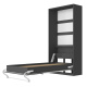 SMARTBett Schrankbett Standard 90x200 Vertikal Anthrazit/Anthrazit & Weiß Hochglanz mit Gasdruckfedern