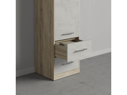 SMARTBETT cabinet wardrobe 50 cm oak Sonoma / concrete look