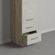 SMARTBETT cabinet wardrobe 50 cm oak Sonoma / concrete look