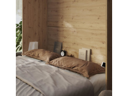 Folding wall bed SMARTBett 160cm Wild Oak /Concrete look