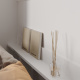Folding wall bed 160cm Vertical White/Concrete  look Comfort frame  SMARTBett
