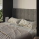 Folding wall bed 160cm Vertical Anthracite/Concrete  look Comfort frame  SMARTBett