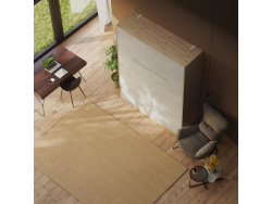 Folding wall bed 160cm Vertical Wild Oak /Concrete  look Comfort frame  SMARTBett
