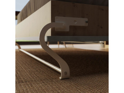 Folding wall bed 160cm Vertical Wild Oak /Concrete  look Comfort frame  SMARTBett