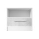 Bedside table Basic / Standard with a drawer White/Beton look