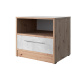 Bedside table Standard with a drawer Wild Oak/ Beton look