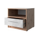 Bedside table Standard with a drawer Wild Oak/ Beton look