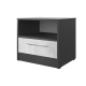 Bedside table  Standard with a drawer Anthracite/ Beton look