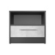 Bedside table Basic / Standard with a drawer Anthracite/ Beton look