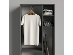 SMARTBett cupboard wardrobe filing cabinet 80cm 2 doors anthracite / concrete look