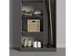 SMARTBett cupboard wardrobe filing cabinet 80cm 2 doors anthracite / concrete look