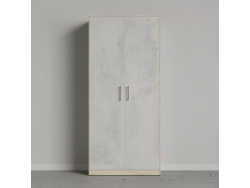 SMARTBETT cabinet wardrobe filing cabinet 80cm 2-door oak Sonoma / concrete look
