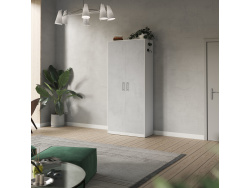 SMARTBett cabinet 100cm 2 doors in white/ concrete look