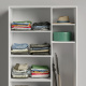 SMARTBETT cabinet wardrobe 100cm 2-door white/ concrete look