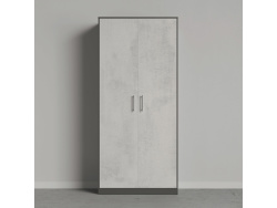 SMARTBETT cabinet wardrobe 100 cm 2 doors anthracite / concrete look