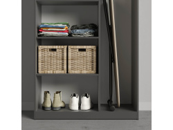 SMARTBETT cabinet wardrobe 100 cm 2 doors anthracite / concrete look
