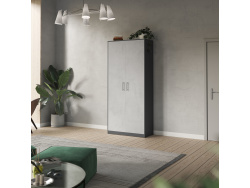 SMARTBett cabinet 100cm 2 doors in anthracite/ concrete look