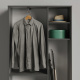 SMARTBETT cabinet wardrobe 100 cm 2 doors anthracite / concrete look