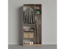 SMARTBETT cabinet wardrobe 100cm 2-door Wild oak/Concrete...