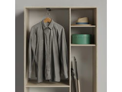 SMARTBett Schrank Kleiderschrank Aktenschrank 100cm 2-türig Eiche Sonoma/Betonoptik