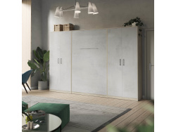 SMARTBett Schrank Kleiderschrank Aktenschrank 100cm 2-türig Eiche Sonoma/Betonoptik