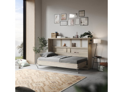 SMARTBett Schrankbett Standard 120x200 Horizontal Eiche...