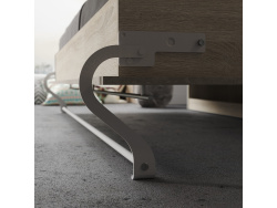 SMARTBett Folding wall bed Standard 120x200 Horizontal Oak Sonoma/Beton look with Gas pressure Springs