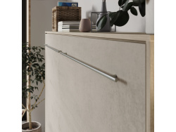SMARTBett Folding wall bed Standard 120x200 Horizontal Oak Sonoma/Beton look with Gas pressure Springs