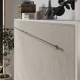 SMARTBett Folding wall bed Standard 140x200 Horizontal White/Beton look  with Gas pressure Springs