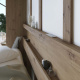 SMARTBett Folding wall bed Standard 140x200 Horizontal Wild oak/Beton look  with Gas pressure Springs